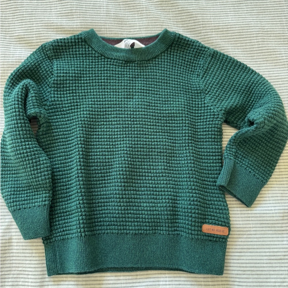 H&M Forest Green Waffle Knit Sweater